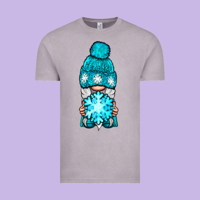 Winter Gnome With Snowflake Vintage Tee Designed By Nancycooperartshop