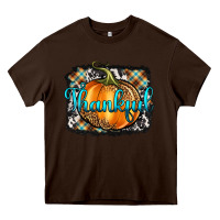 Chocolate Brown Thankful Pumpkin Heavy Core Tee - Artiststas