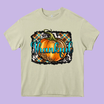 Thankful Pumpkin Heavy Core Tee Designed By Artiststas