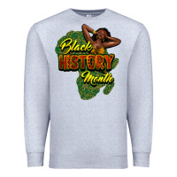 Heather Grey Black History Month Premium Sweatshirt - HowdyJamesFarm