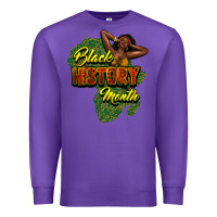 Purple Black History Month Premium Sweatshirt - HowdyJamesFarm