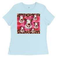 Baby Blue calf valentines tumbler Ladies Tee - JahusDesignShop