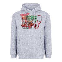 Heather Grey cowgirl nursing is a work of heart Heavyweight Hoodie - CowGirlArtShop