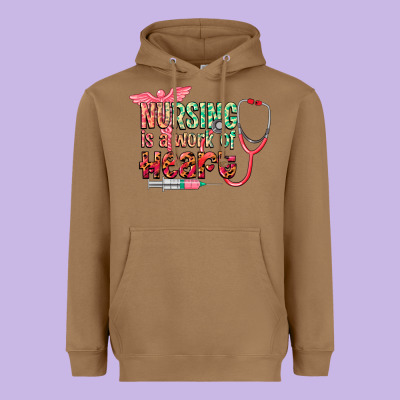 Cowgirl Nursing Is A Work Of Heart Heavyweight Hoodie Designed By Cowgirlartshop