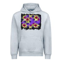 Heather Grey halloween bat and roses background Urban Hoodie - BundleAndBundleShop