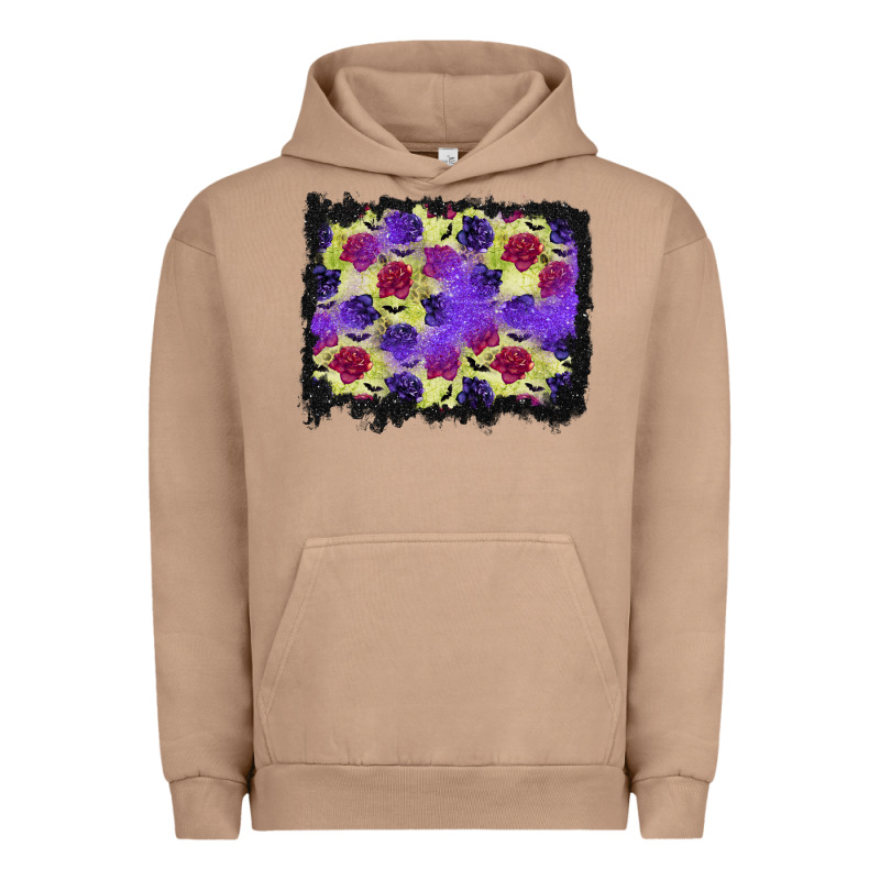 Halloween Bat And Roses Background Urban Hoodie by BundleAndBundleShop | Teevron