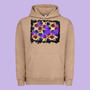 Halloween Bat And Roses Background Urban Hoodie Designed By Bundleandbundleshop