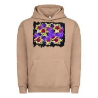 Pigment Burro halloween bat and roses background Urban Hoodie - BundleAndBundleShop