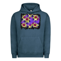 Pigment Midnight Navy halloween bat and roses background Urban Hoodie - BundleAndBundleShop