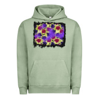 Pigment Oil Green halloween bat and roses background Urban Hoodie - BundleAndBundleShop