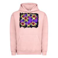 Pigment Salmon halloween bat and roses background Urban Hoodie - BundleAndBundleShop