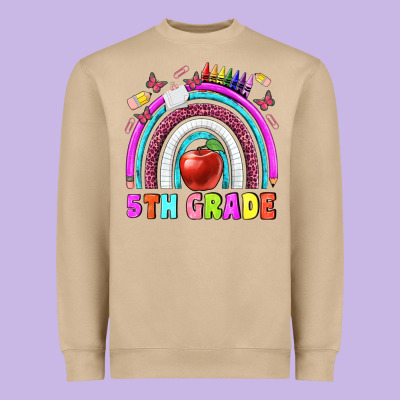 5 Th Grade Heavyweight Sweatshirt Designed By Bundleandbundleshop