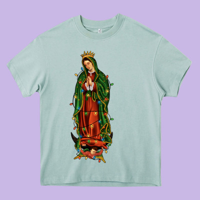 Christmas Our Lady Of Guadalupe Heavy Core Tee Designed By Jahusdesignshop