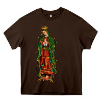 Chocolate Brown christmas our lady of guadalupe Heavy Core Tee - JahusDesignShop