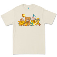 Bone childhood cancer ribbon and coffee cups Premium Tee - AdoDesignShop