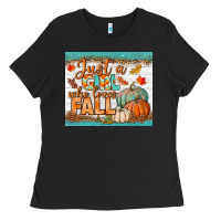 Black Just A Girl Who Loves Fall Mousepad Ladies Tee - BundleAndBundleShop