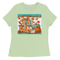Matcha Just A Girl Who Loves Fall Mousepad Ladies Tee - BundleAndBundleShop