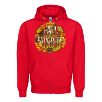 Red Fall Is My Favorite Color Zipper Hoodie - texasbilliewilder