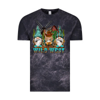 Cloud Black wild west gnomies Vintage Tee - NancyCooperArtShop