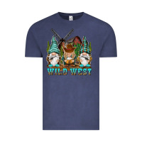 Vintage Denim wild west gnomies Vintage Tee - NancyCooperArtShop