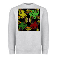 Heather Grey african and leaf seamless pattern Heavyweight Sweatshirt - BundleAndBundleShop