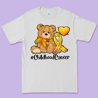 Childhood Cancer And Cancer Ribbon Premium Tee Designed By Adodesignshop