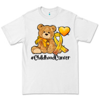 White childhood cancer and cancer ribbon Premium Tee - AdoDesignShop