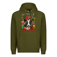 Army Green have yourself a little christmas cow Premium Hoodie - CowGirlArtShop