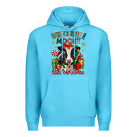 Ocean Blue have yourself a little christmas cow Premium Hoodie - CowGirlArtShop