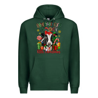 Sports Green have yourself a little christmas cow Premium Hoodie - CowGirlArtShop
