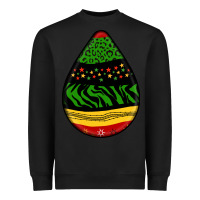 Black teardrop african pattern Heavyweight Sweatshirt - BundleAndBundleShop