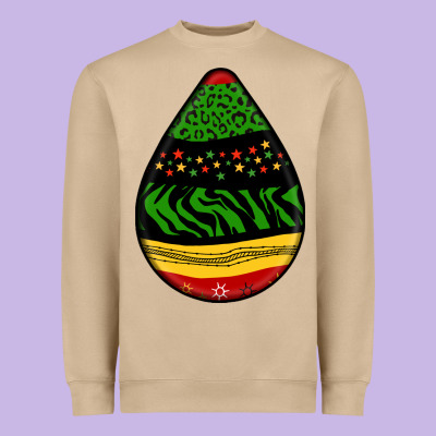 Teardrop African Pattern Heavyweight Sweatshirt Designed By Bundleandbundleshop
