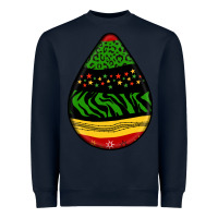 Navy teardrop african pattern Heavyweight Sweatshirt - BundleAndBundleShop