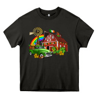 Asphalt barn st patricks with truck and shamrocks Heavy Core Tee - AdoDesignShop