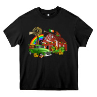 Black barn st patricks with truck and shamrocks Heavy Core Tee - AdoDesignShop