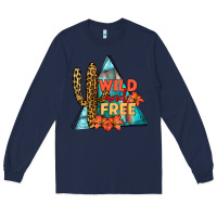 Navy Wıld and Free Long Sleeve Tee - JahusDesignShop