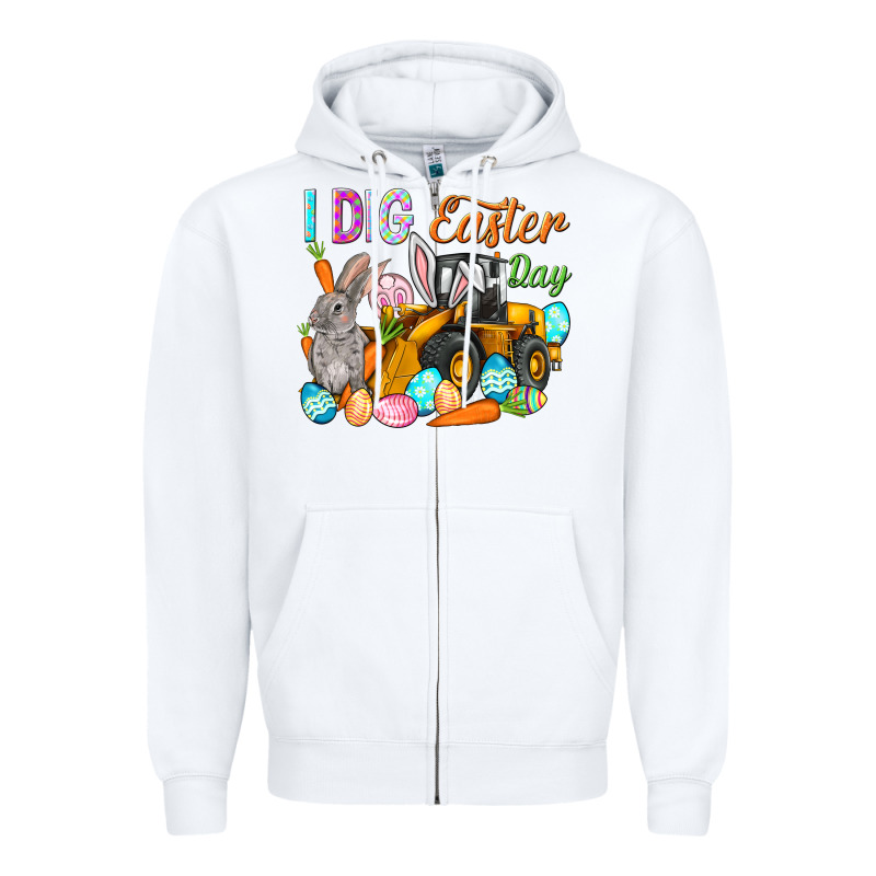 I Dig Easter Day Zipper Hoodie by NancyCooperArtShop | Teevron