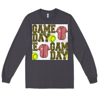 Smoke softball uniform game day seamless pattern Long Sleeve Tee - BundleAndBundleShop