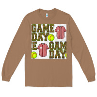 Toasted Coconut softball uniform game day seamless pattern Long Sleeve Tee - BundleAndBundleShop