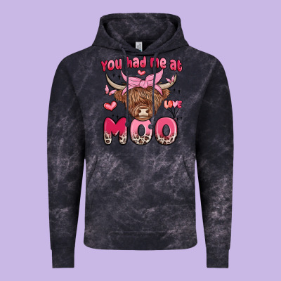 You Had Me At Moo Vintage Hoodie Designed By Maliassmallbusiness