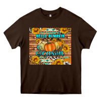Chocolate Brown hello pumpkin season tumbler Heavy Core Tee - Artiststas