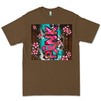 Cacao western pattern pink with floral cancer ribbon Premium Tee - AdoDesignShop