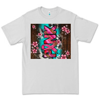 Dove Grey western pattern pink with floral cancer ribbon Premium Tee - AdoDesignShop
