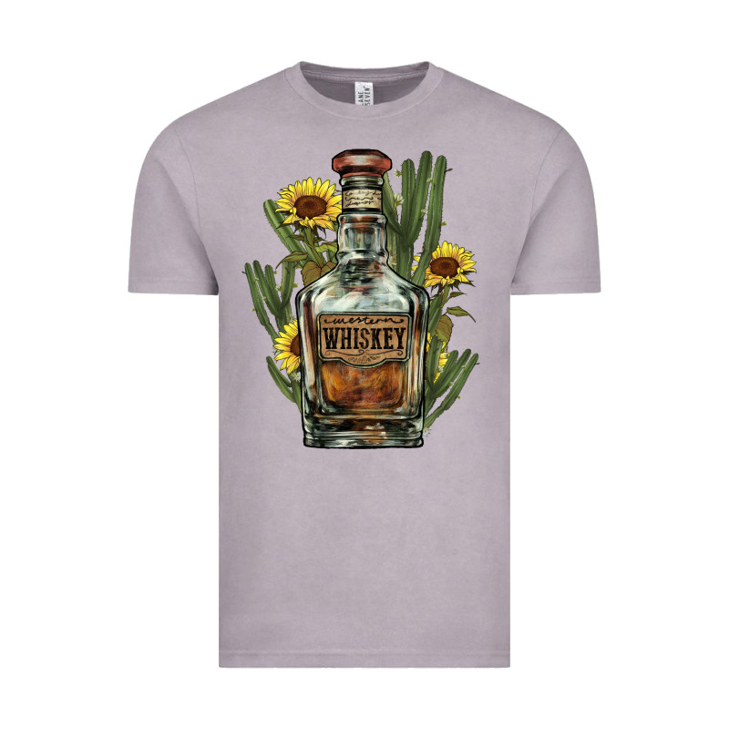 Western Whiskey Bottle Vintage Tee by NancyCooperArtShop | Teevron