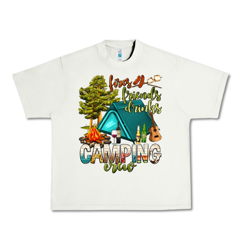 Fires Friends Drinks Camping Crew Urban Heavy Tee by NancyCooperArtShop | Teevron