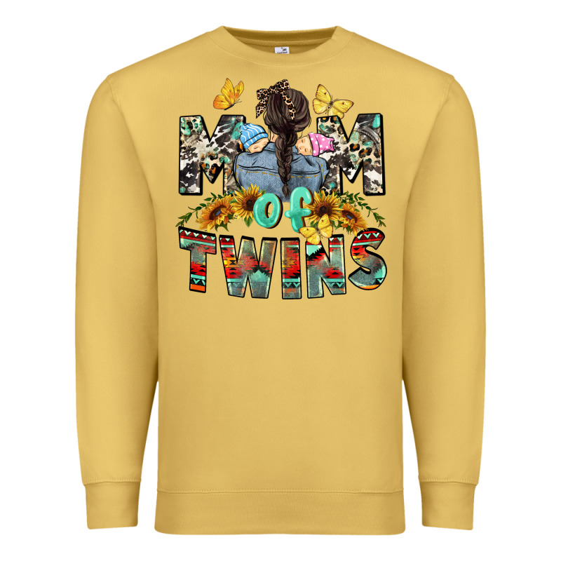 Mom Of Twins Mother's Day Premium Sweatshirt by CowGirlArtShop | Teevron