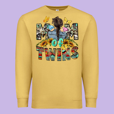 Mom Of Twins Mother's Day Premium Sweatshirt Designed By Cowgirlartshop