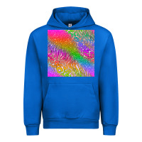 Cobalt neon glitter leopard seamless pattern Urban Hoodie - BundleAndBundleShop