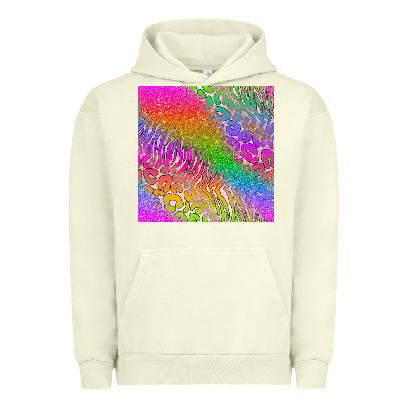 Neon Glitter Leopard Seamless Pattern Urban Hoodie by BundleAndBundleShop | Teevron