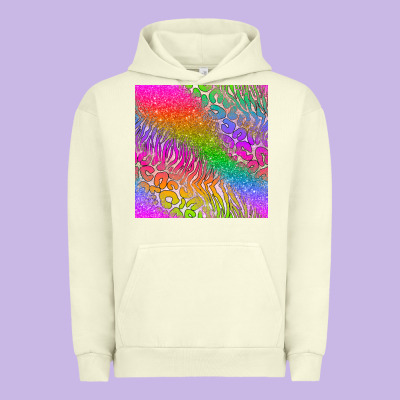 Neon Glitter Leopard Seamless Pattern Urban Hoodie Designed By Bundleandbundleshop